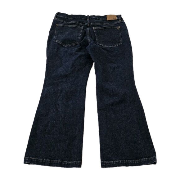 Madewell Jeans Womens 32 Blue Mid Rise Kick Out Flare Button Fly Larkspur - Picture 9 of 12